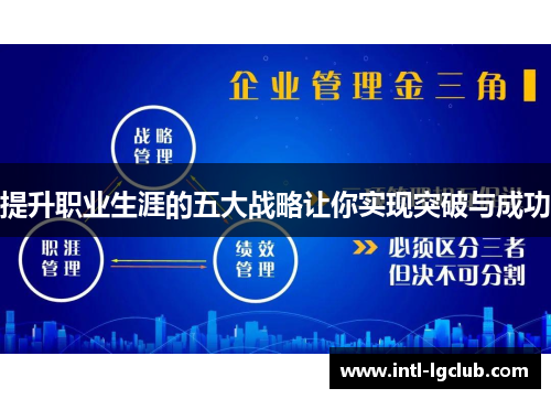 提升职业生涯的五大战略让你实现突破与成功