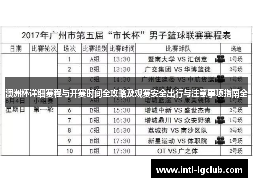 澳洲杯详细赛程与开赛时间全攻略及观赛安全出行与注意事项指南全 澳洲杯详细赛程与开赛时间全攻略及观赛安全出行与注意事项指南全