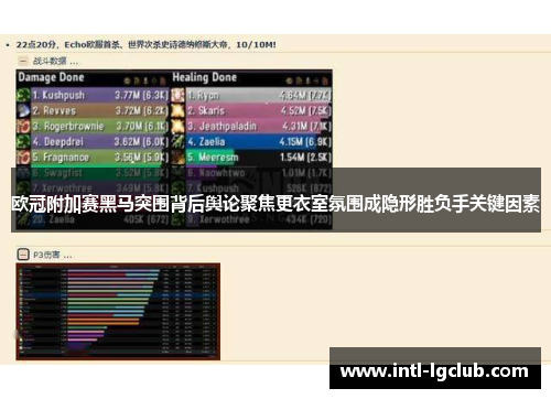 欧冠附加赛黑马突围背后舆论聚焦更衣室氛围成隐形胜负手关键因素